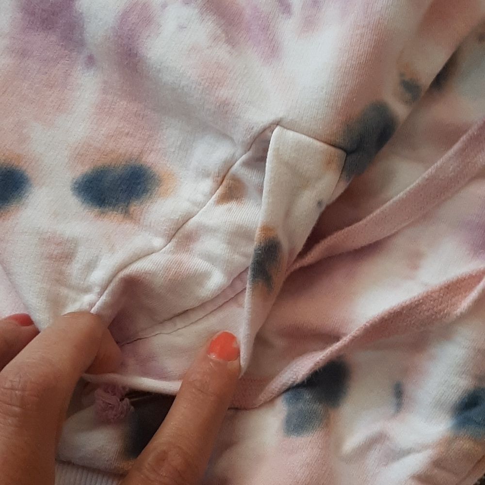 Eu YFB Cropped Hoodie Sweatshirt, Pink Tie Dye Zip Up sz Large - Picture 7 of 7